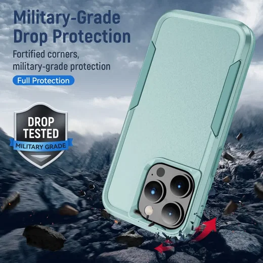 Apple iPhone 15 Pro Hoesje Schokbestendige Hardcase Back Cover Groen afbeelding 2