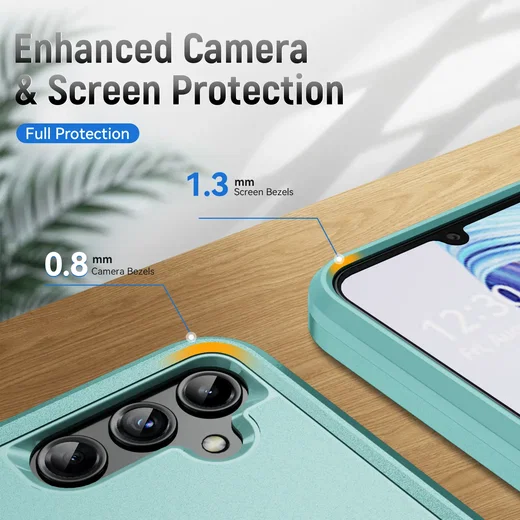 Samsung Galaxy A14 Hoesje Schokbestendige Hardcase Back Cover Groen afbeelding 5