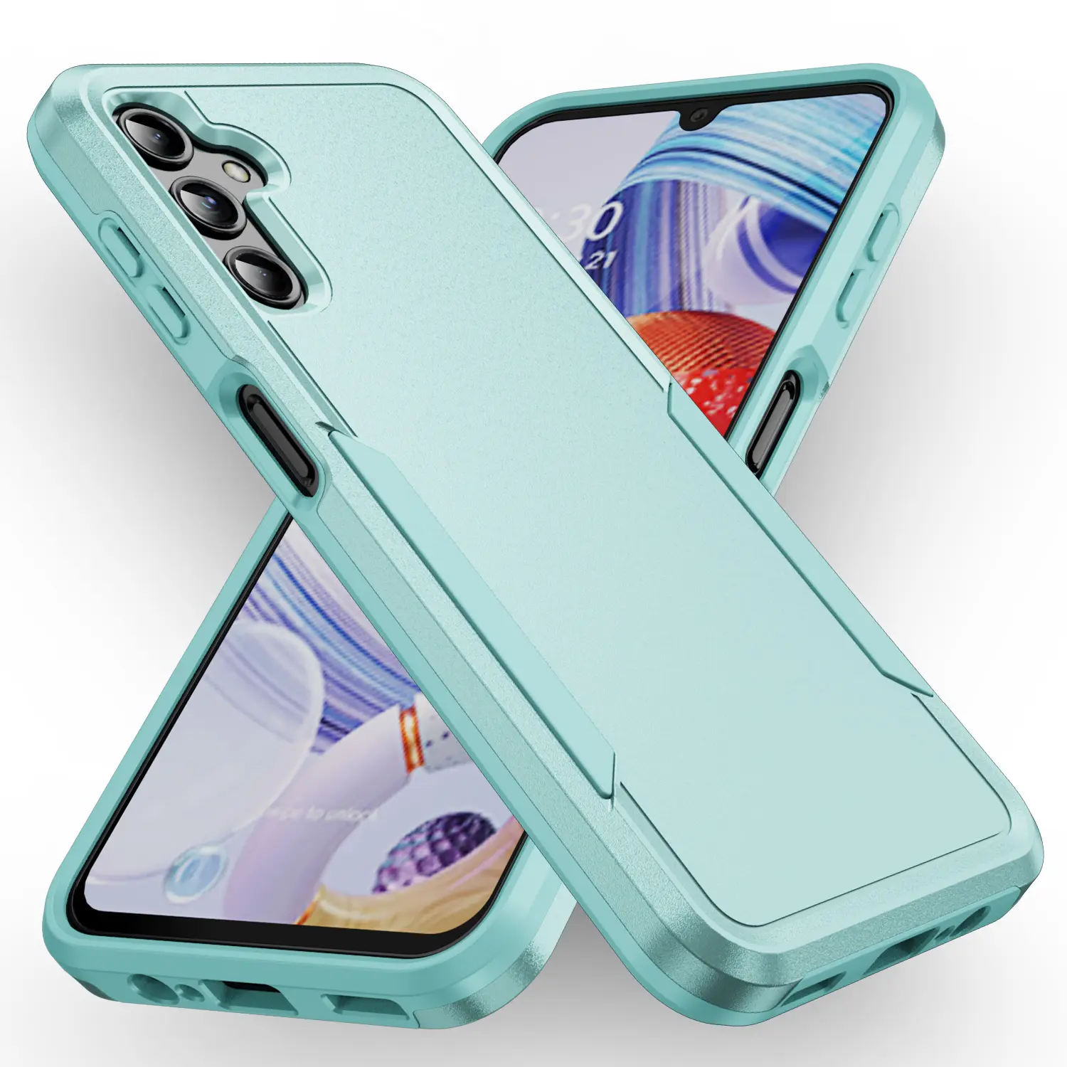 Samsung Galaxy A14 Hoesje Schokbestendige Hardcase Back Cover Groen afbeelding 1