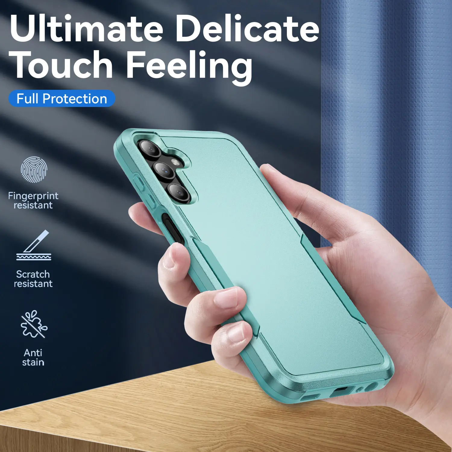 Samsung Galaxy A15 Hoesje Schokbestendige Hardcase Back Cover Groen afbeelding 5