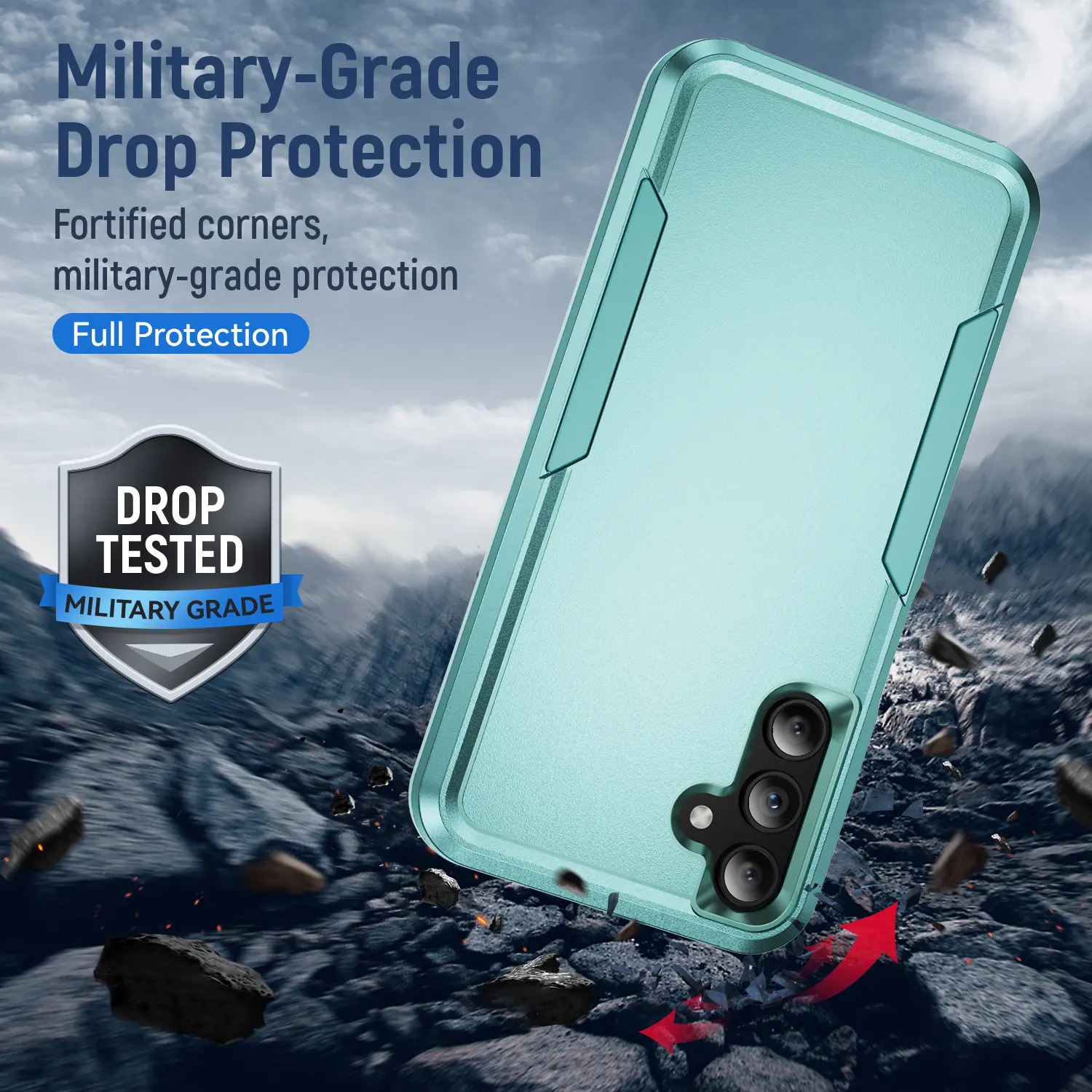Samsung Galaxy A15 Hoesje Schokbestendige Hardcase Back Cover Groen afbeelding 2