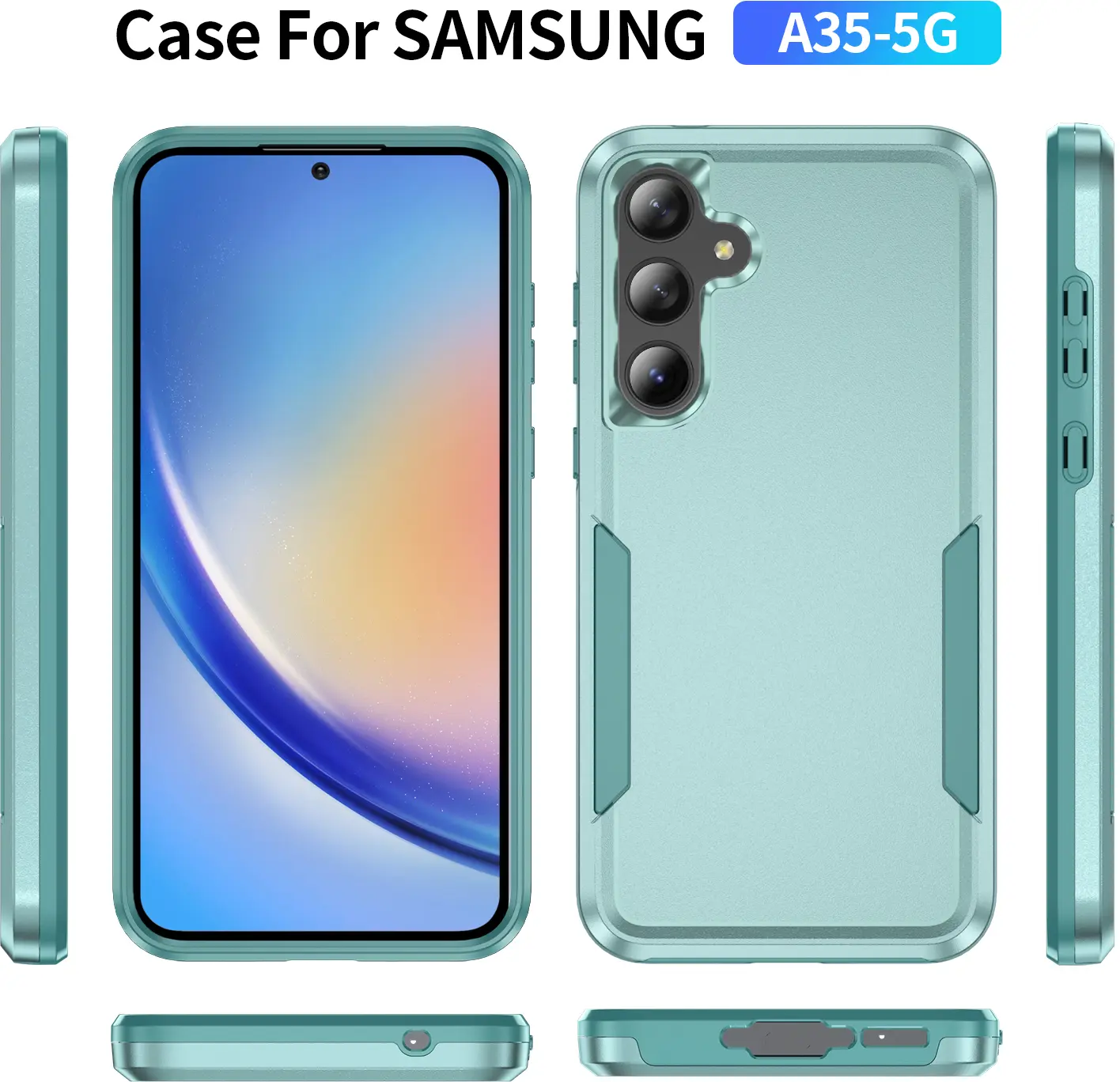Samsung Galaxy A35 Hoesje Schokbestendige Hardcase Back Cover Groen afbeelding 8