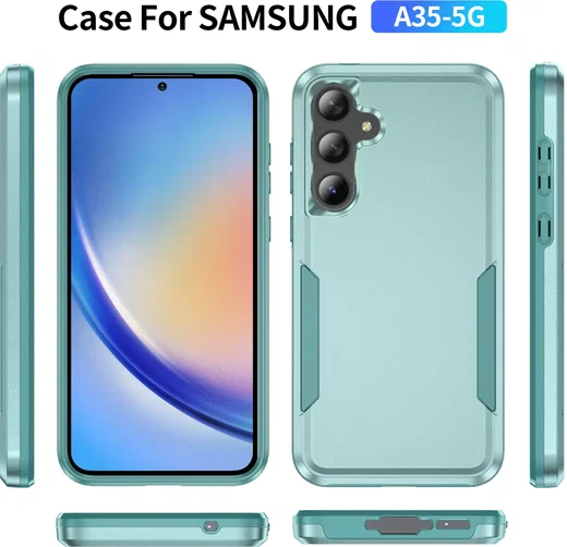 Samsung Galaxy A35 Hoesje Schokbestendige Hardcase Back Cover Groen afbeelding 8