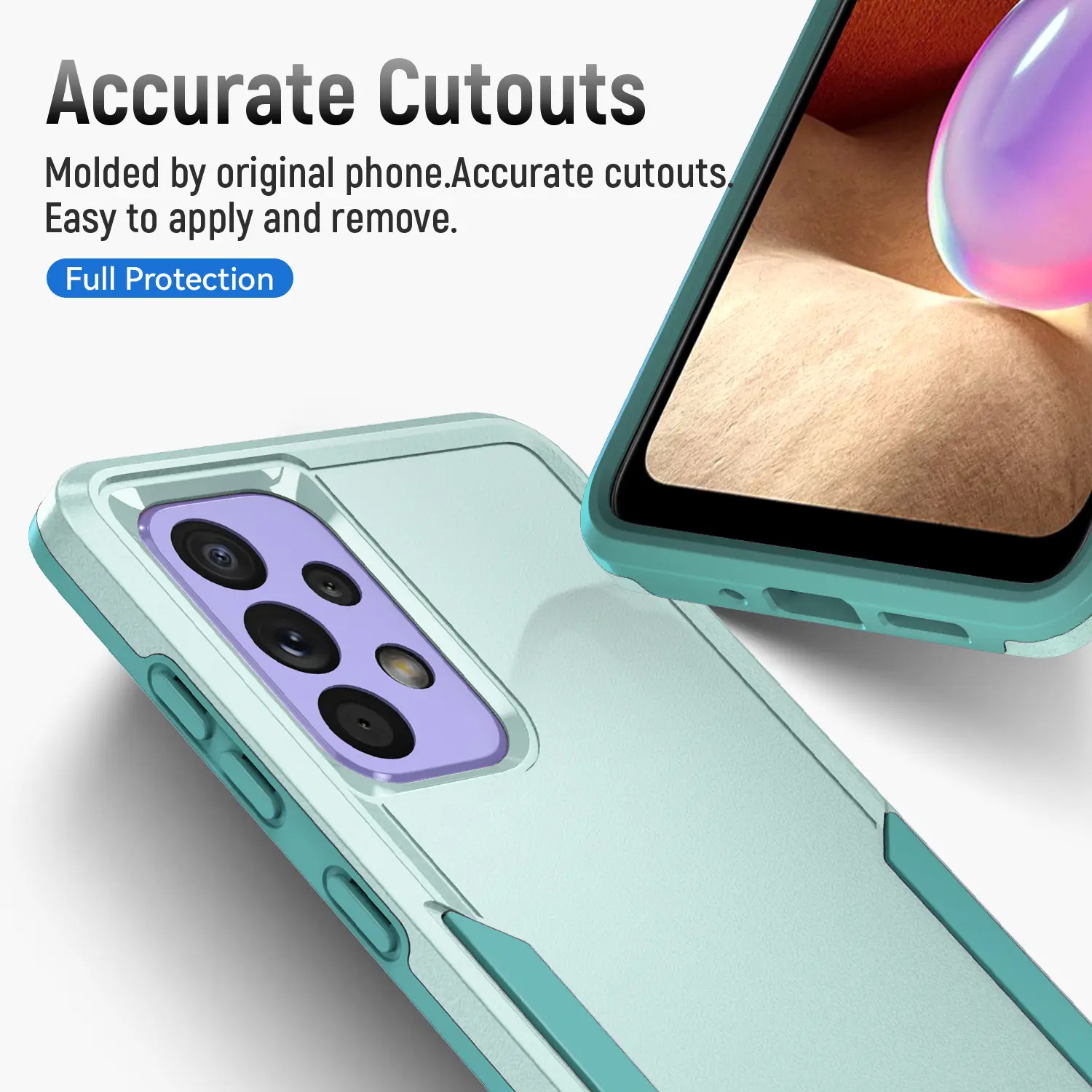 Samsung Galaxy A53 Hoesje Schokbestendige Hardcase Back Cover Groen afbeelding 8