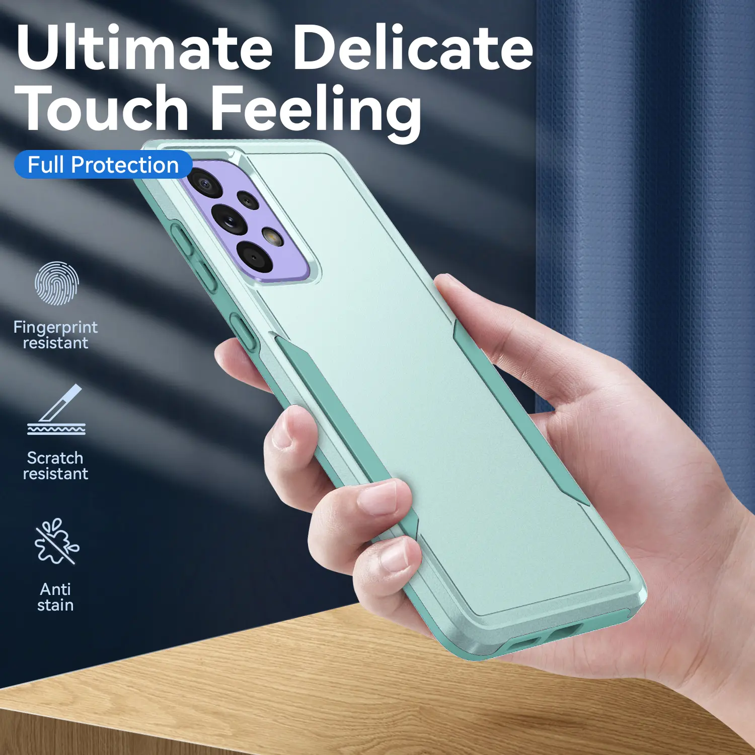 Samsung Galaxy A53 Hoesje Schokbestendige Hardcase Back Cover Groen afbeelding 5