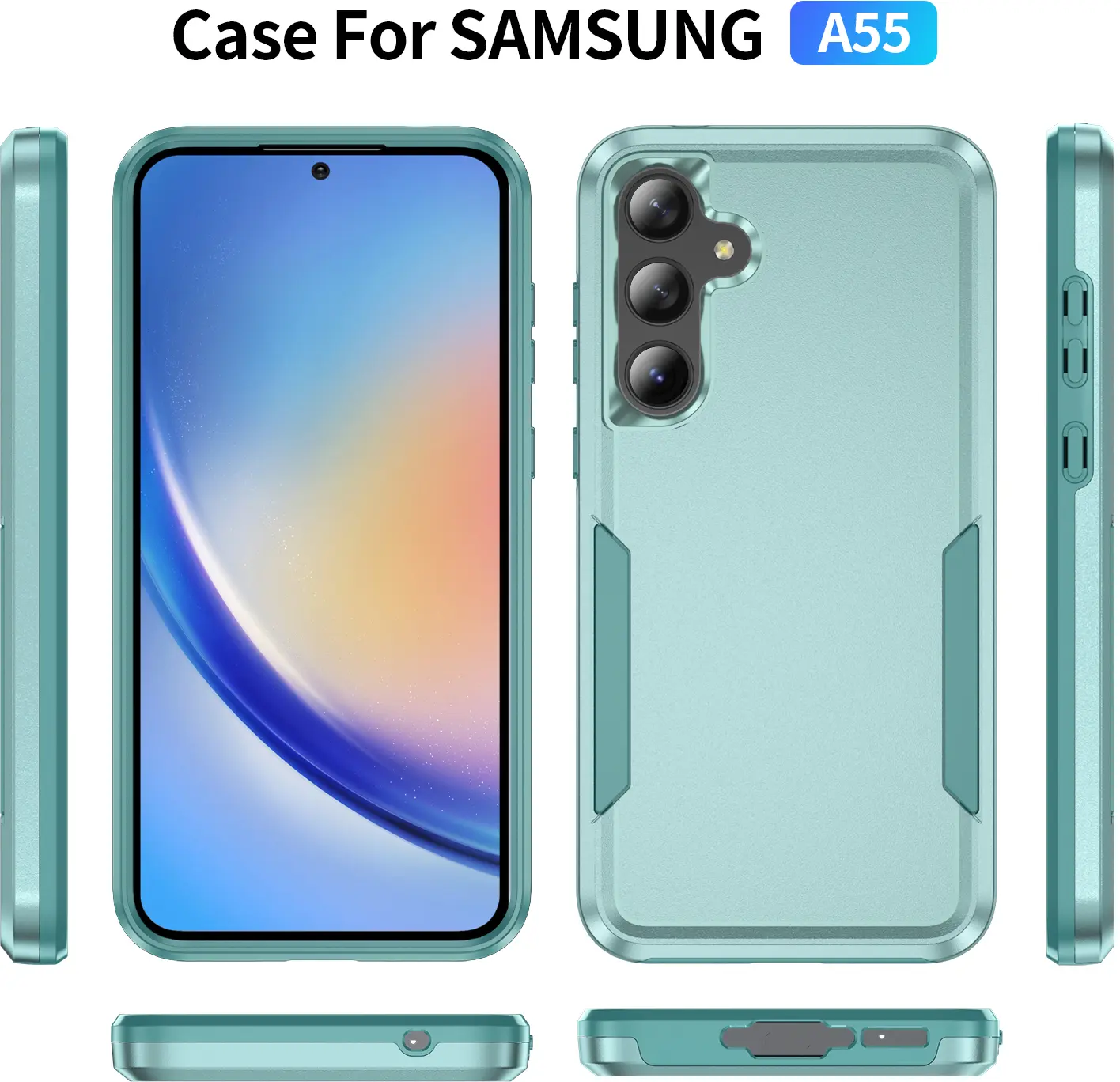 Samsung Galaxy A55 Hoesje Schokbestendige Hardcase Back Cover Groen afbeelding 7