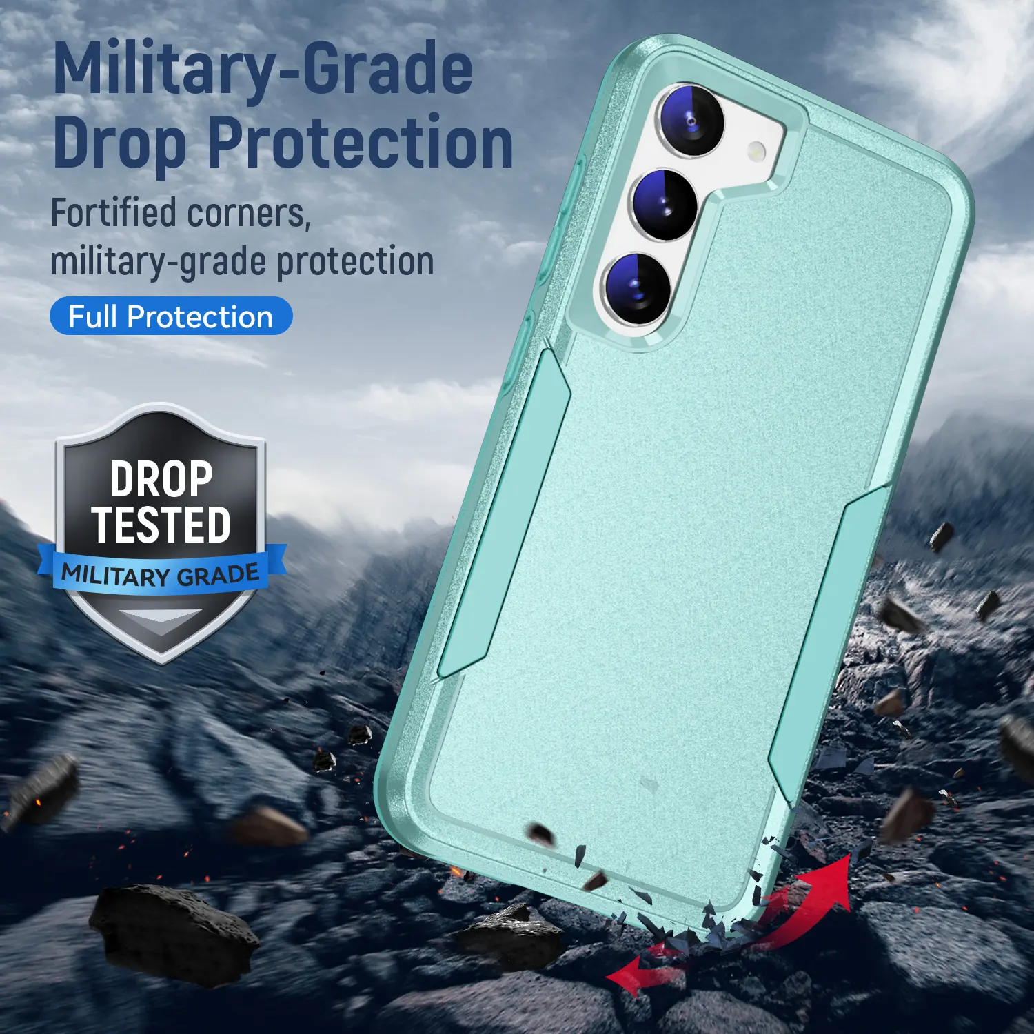 Samsung Galaxy S23 Hoesje Schokbestendige Hardcase Back Cover Groen afbeelding 2
