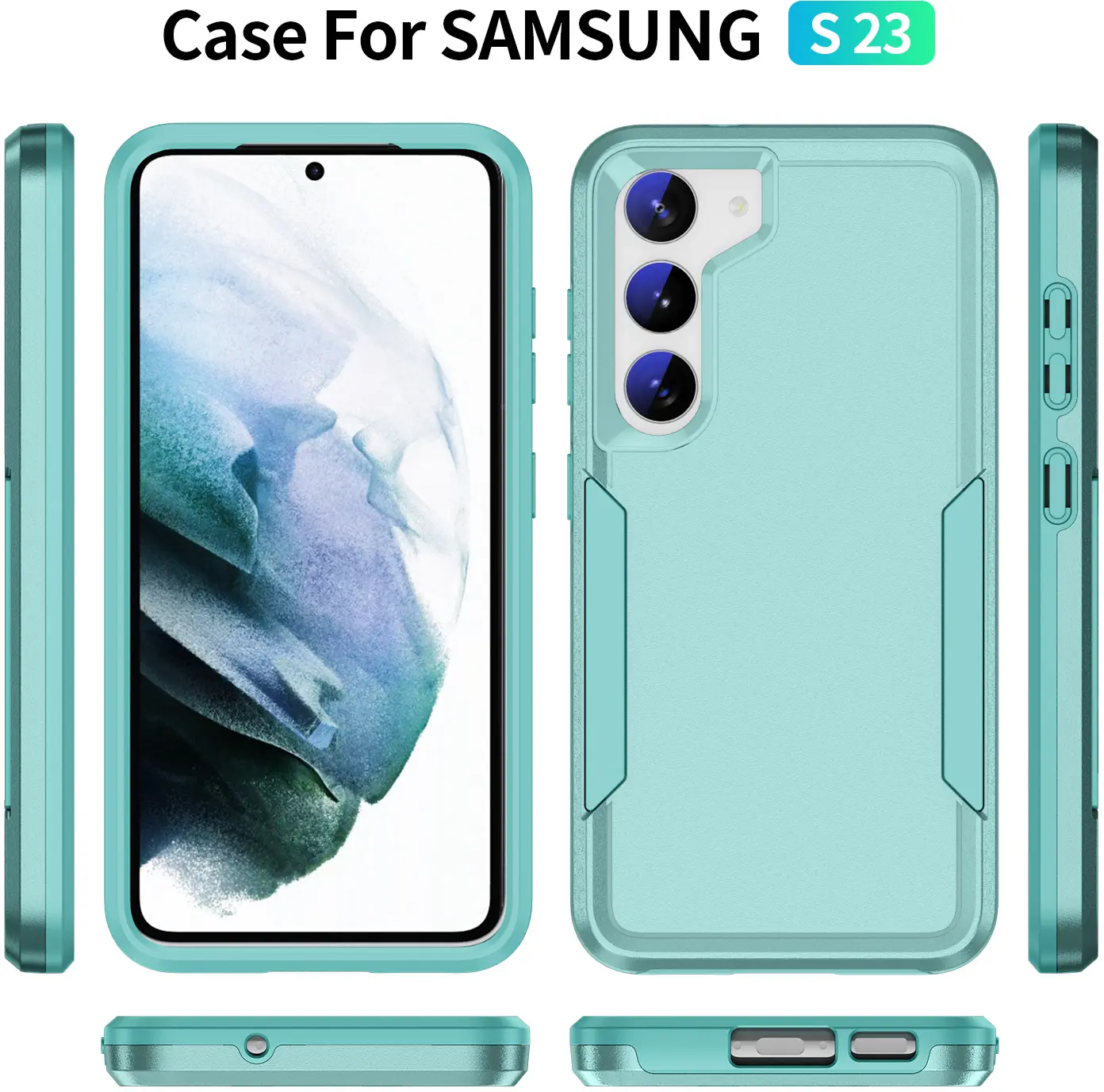 Samsung Galaxy S23 Hoesje Schokbestendige Hardcase Back Cover Groen afbeelding 8