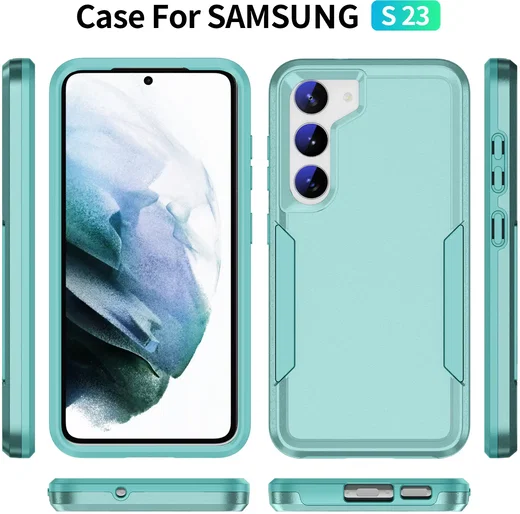 Samsung Galaxy S23 Hoesje Schokbestendige Hardcase Back Cover Groen afbeelding 8