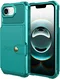 Apple iPhone 17e / 16e TPU Back Cover met Kunstleren Wallet Groen afbeelding 2