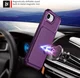 Apple iPhone 17e / 16e TPU Back Cover met Kunstleren Wallet Paars afbeelding 5