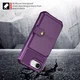 Apple iPhone 17e / 16e TPU Back Cover met Kunstleren Wallet Paars afbeelding 6