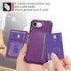 Apple iPhone 17e / 16e TPU Back Cover met Kunstleren Wallet Paars afbeelding 8
