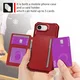 Apple iPhone 17e / 16e TPU Back Cover met Kunstleren Wallet Rood afbeelding 8