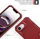 Apple iPhone 17e / 16e TPU Back Cover met Kunstleren Wallet Rood afbeelding 9