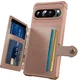 Google Pixel 9 Pro XL TPU Back Cover met Kunstleren Wallet Roze afbeelding 4