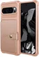 Google Pixel 9 Pro TPU Back Cover met Kunstleren Wallet Roze afbeelding 2