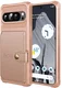 Google Pixel 10 Pro XL TPU Back Cover met Kunstleren Wallet Roze afbeelding 4