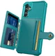 Samsung Galaxy A15 TPU Back Cover met Kunstleren Wallet Groen afbeelding 4