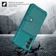 Samsung Galaxy A15 TPU Back Cover met Kunstleren Wallet Groen afbeelding 5