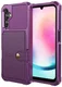 Samsung Galaxy A15 TPU Back Cover met Kunstleren Wallet Paars afbeelding 2