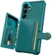 Samsung Galaxy A16 TPU Back Cover met Kunstleren Wallet Groen afbeelding 4