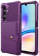 Samsung Galaxy A16 TPU Back Cover met Kunstleren Wallet Paars afbeelding 2