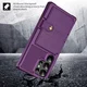 Samsung Galaxy S24 Ultra TPU Back Cover met Kunstleren Wallet Paars afbeelding 5