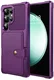 Samsung Galaxy S24 Ultra TPU Back Cover met Kunstleren Wallet Paars afbeelding 2