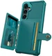 Samsung Galaxy S25 TPU Back Cover met Kunstleren Wallet Groen afbeelding 4