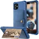 Apple iPhone 12 / 12 Pro TPU Back Cover met Kunstleren Wallet Blauw afbeelding 6