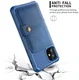 Apple iPhone 12 / 12 Pro TPU Back Cover met Kunstleren Wallet Blauw afbeelding 4