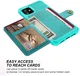Apple iPhone 12 / 12 Pro TPU Back Cover met Kunstleren Wallet Groen afbeelding 10