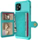 Apple iPhone 12 / 12 Pro TPU Back Cover met Kunstleren Wallet Groen afbeelding 7