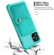 Apple iPhone 12 / 12 Pro TPU Back Cover met Kunstleren Wallet Groen afbeelding 4
