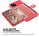 Apple iPhone 12 / 12 Pro TPU Back Cover met Kunstleren Wallet Rood afbeelding 10