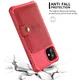 Apple iPhone 12 / 12 Pro TPU Back Cover met Kunstleren Wallet Rood afbeelding 4