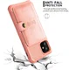 Apple iPhone 12 / 12 Pro TPU Back Cover met Kunstleren Wallet Roze afbeelding 4