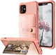 Apple iPhone 12 / 12 Pro TPU Back Cover met Kunstleren Wallet Roze afbeelding 6