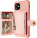 Apple iPhone 12 / 12 Pro TPU Back Cover met Kunstleren Wallet Roze afbeelding 7