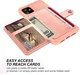 Apple iPhone 12 / 12 Pro TPU Back Cover met Kunstleren Wallet Roze afbeelding 10