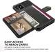 Apple iPhone 12 / 12 Pro TPU Back Cover met Kunstleren Wallet Zwart afbeelding 10