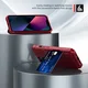 Apple iPhone 13 TPU Back Cover met Kunstleren Wallet Rood afbeelding 5