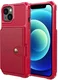 Apple iPhone 13 TPU Back Cover met Kunstleren Wallet Rood afbeelding 2