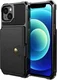 Apple iPhone 13 TPU Back Cover met Kunstleren Wallet Zwart afbeelding 2
