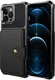 Apple iPhone 13 Pro TPU Back Cover met Kunstleren Wallet Zwart afbeelding 2