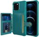 Apple iPhone 13 Pro Max TPU Back Cover met Kunstleren Wallet Groen