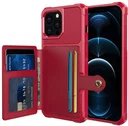 Apple iPhone 13 Pro Max TPU Back Cover met Kunstleren Wallet Rood