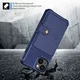 Apple iPhone 14 TPU Back Cover met Kunstleren Wallet Blauw afbeelding 3
