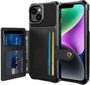 Apple iPhone 14 TPU Back Cover met Kunstleren Wallet Zwart